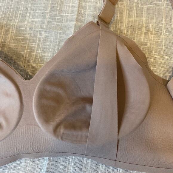 Momcozy Beige Seamless Nursing Bra Breastfeeding Size Large - Picture 5 of 7